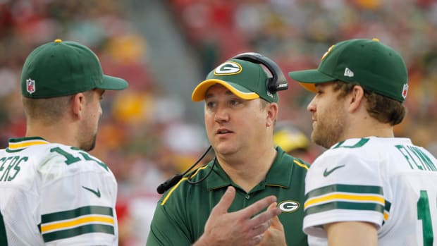 Alex Van Pelt with the Green Bay Packers